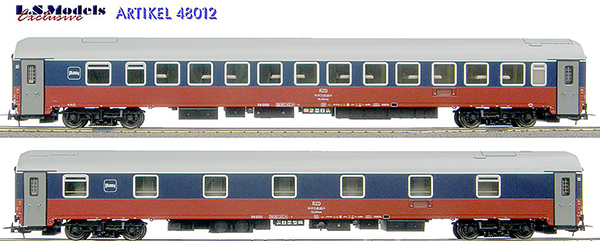 LS Models 48012 - 2pc Passenger Coach Set WLABmee + WLABmee of the RZD